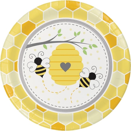 Omg Bumblebee Baby Shower Paper Plates, 8PK OM1640886